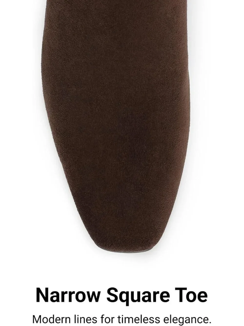 Women's Brown Suede Sleek Modern Style Block Heel Square Toe Knee High Boots